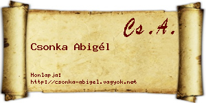 Csonka Abigél névjegykártya
