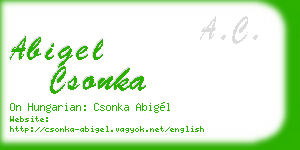 abigel csonka business card
