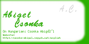 abigel csonka business card